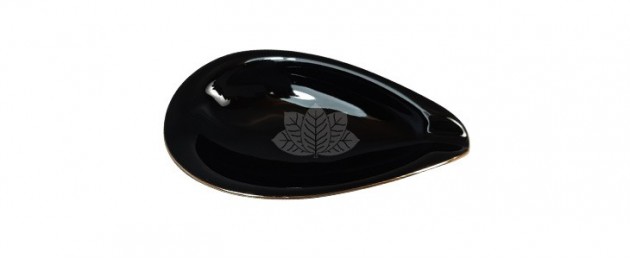 Ashtray Adorini Leaf Black