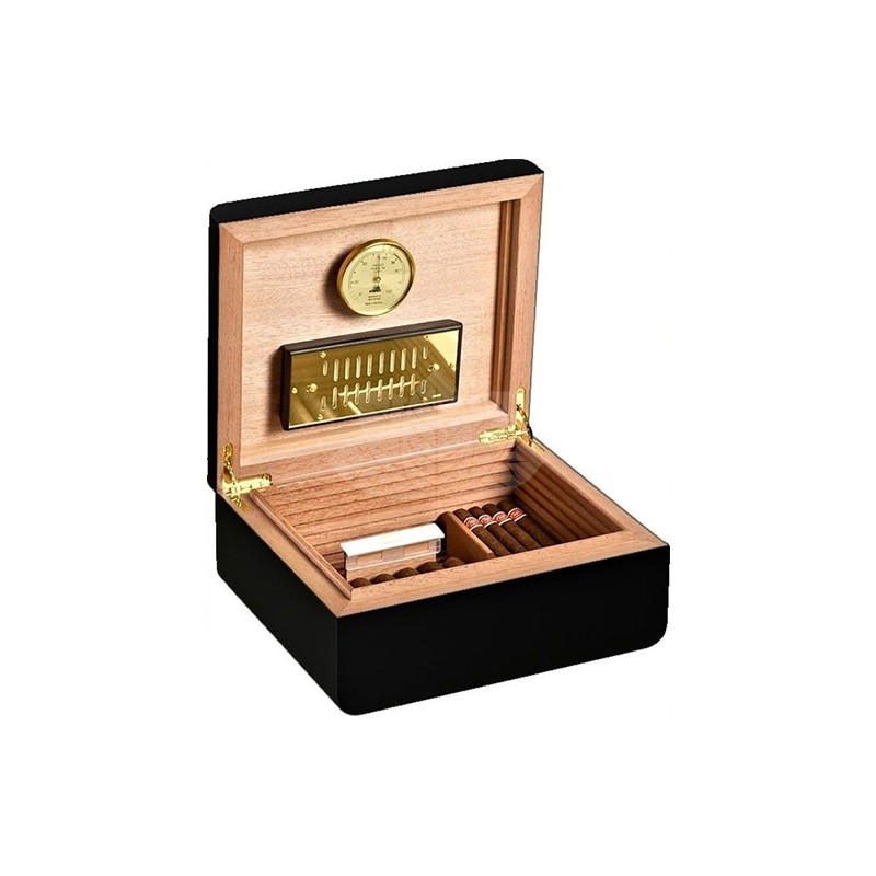 Humidor Adorini  Carrara Deluxe Schwarz – Medium