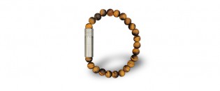 Les Fines Lames Punch Bracelet solo steel Connoisseur Matte Tiger Eye