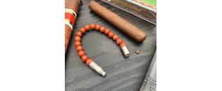 Les Fines Lames Punch Bracelet solo steel Red Jasper