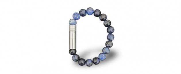 Les Fines Lames Punch Bracelet solo steel Sodalite