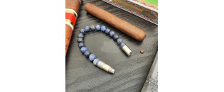 Les Fines Lames Punch Bracelet solo steel Sodalite