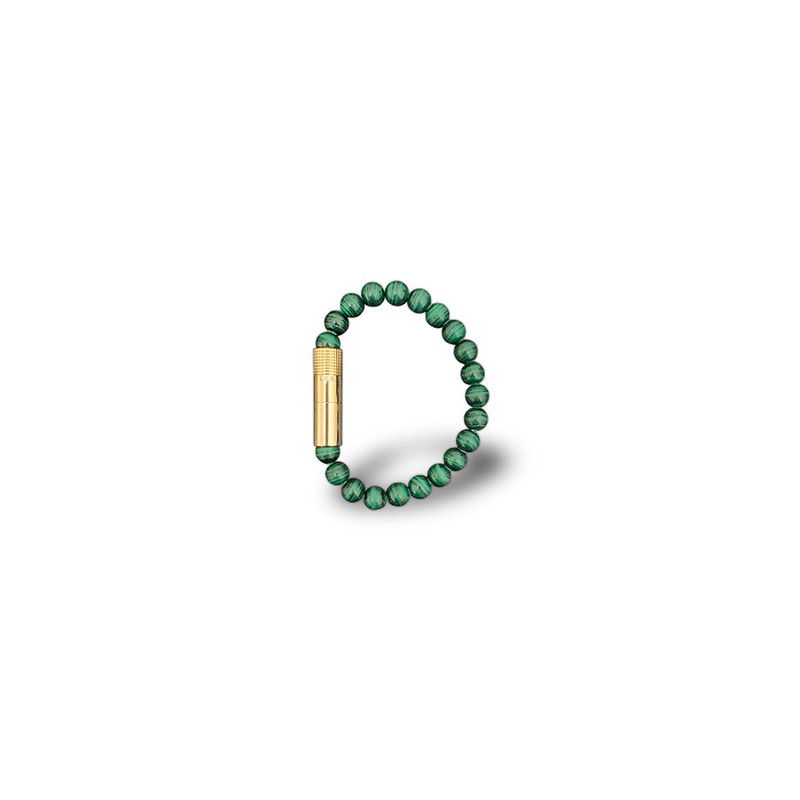 Les Fines Lames Punch armband solo Gold Malachite