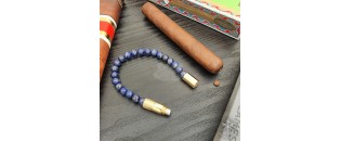 Les Fines Lames Punch Bracelet solo Gold Lapis Lazuli