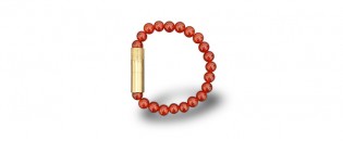 Les Fines Lames Punch armband solo Gold Carneliane