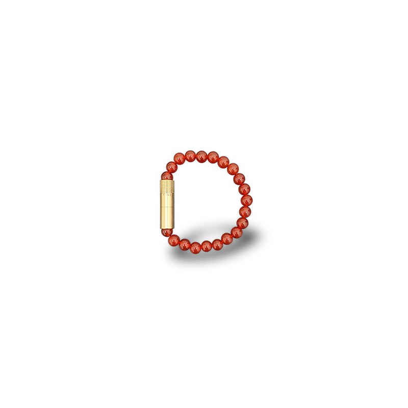 Les Fines Lames Punch armband solo Gold Carneliane