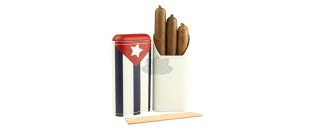 Adorini - Zigarrenetui aus Leder - 2 bis 3 Zigarren - Cuban Flag