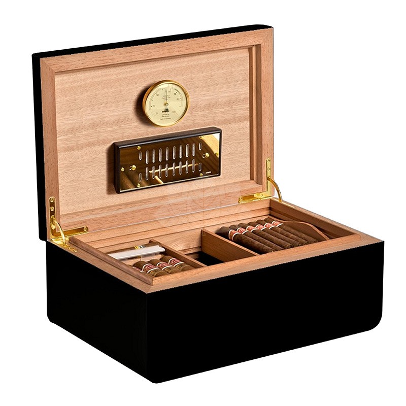 Humidor Adorini  Carrara Schwarz Deluxe – Large