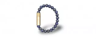 Les Fines Lames Punch Bracelet solo Gold Lapis Lazuli